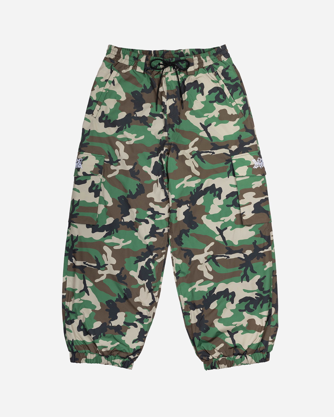 Camo baggy snowpants front view