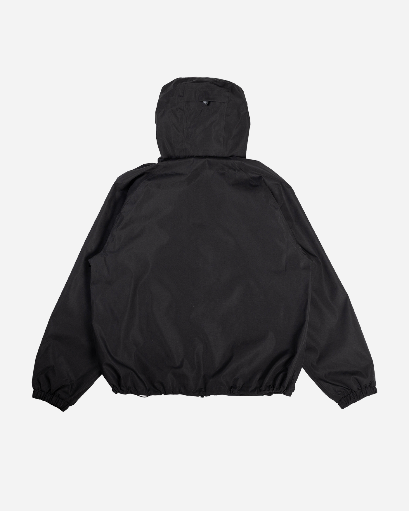 Black snow jacket back view