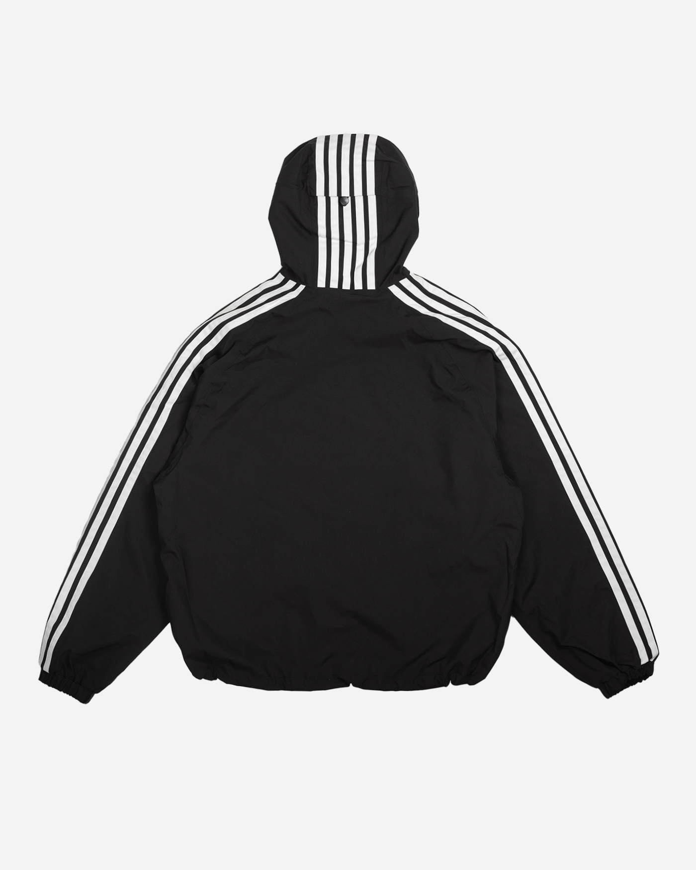 Black stripe snow jacket back view