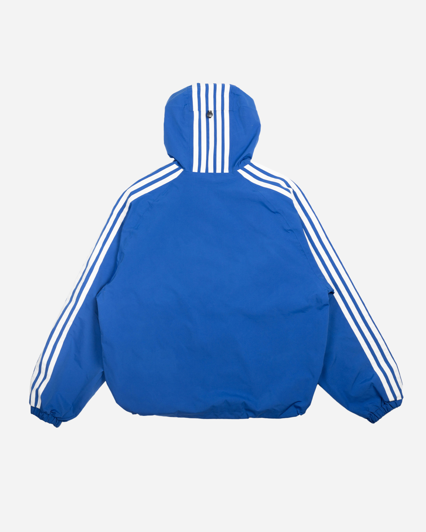 Blue stripe snow jacket back view
