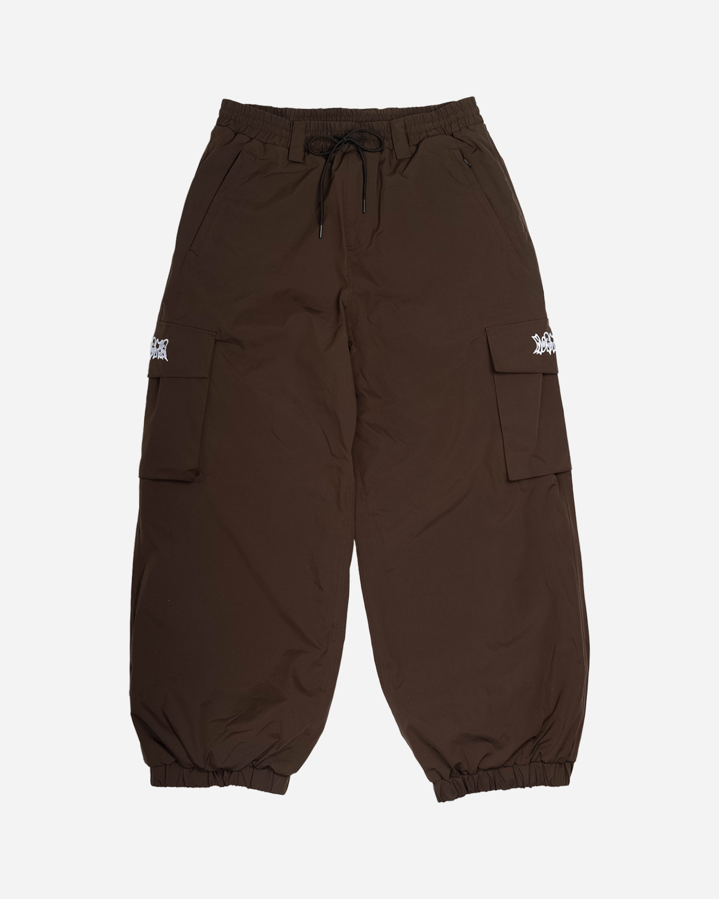 Brown baggy snowpants front view