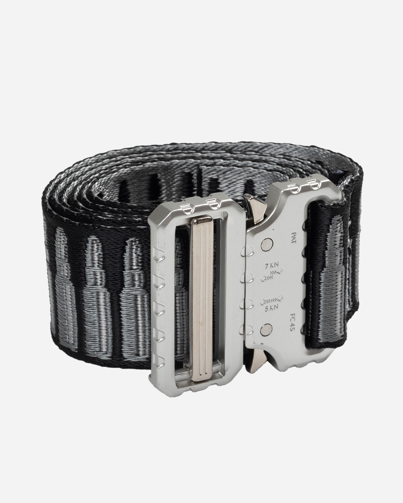 Bullet belt front view buckle detail