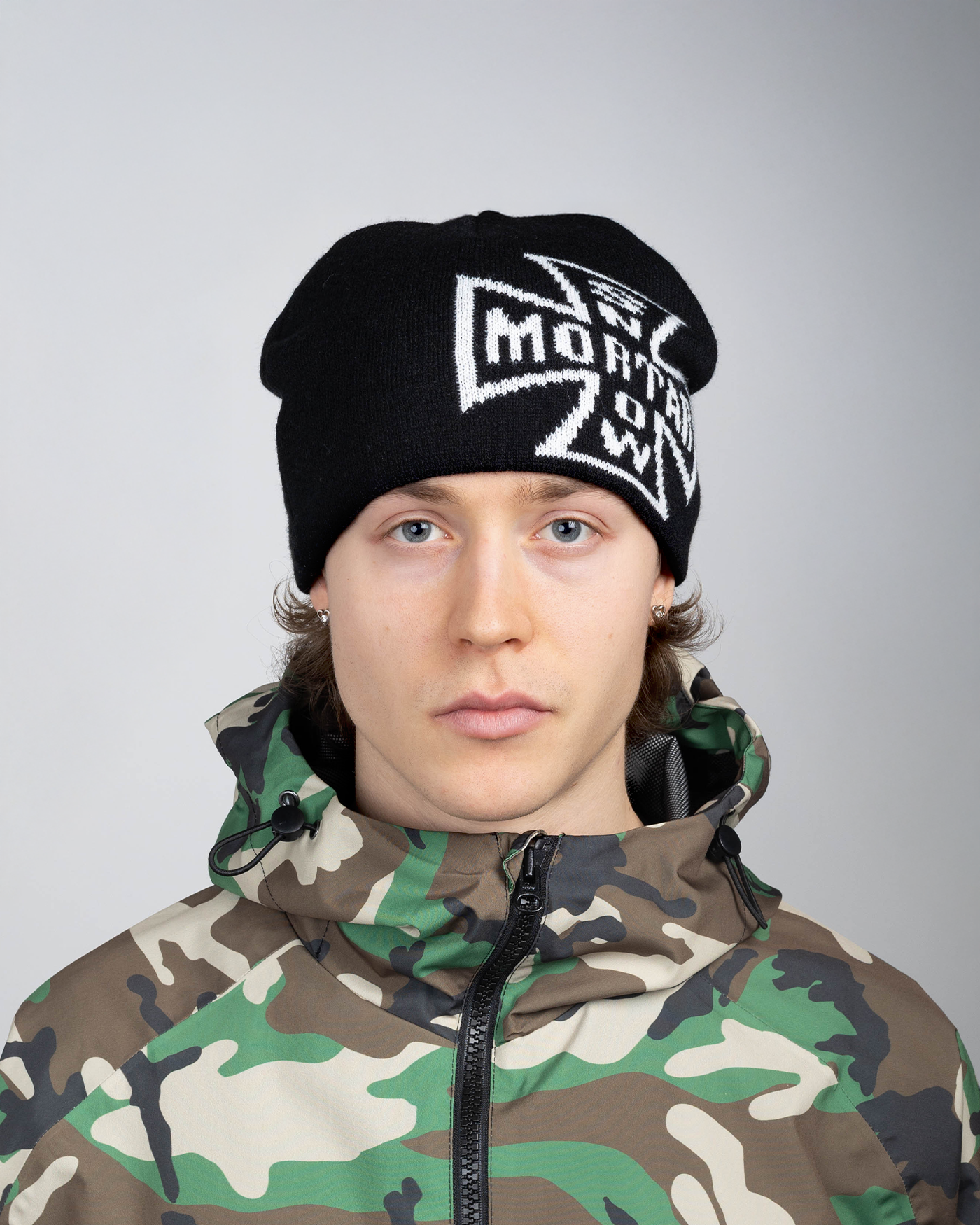 CROSS BEANIE BLACK