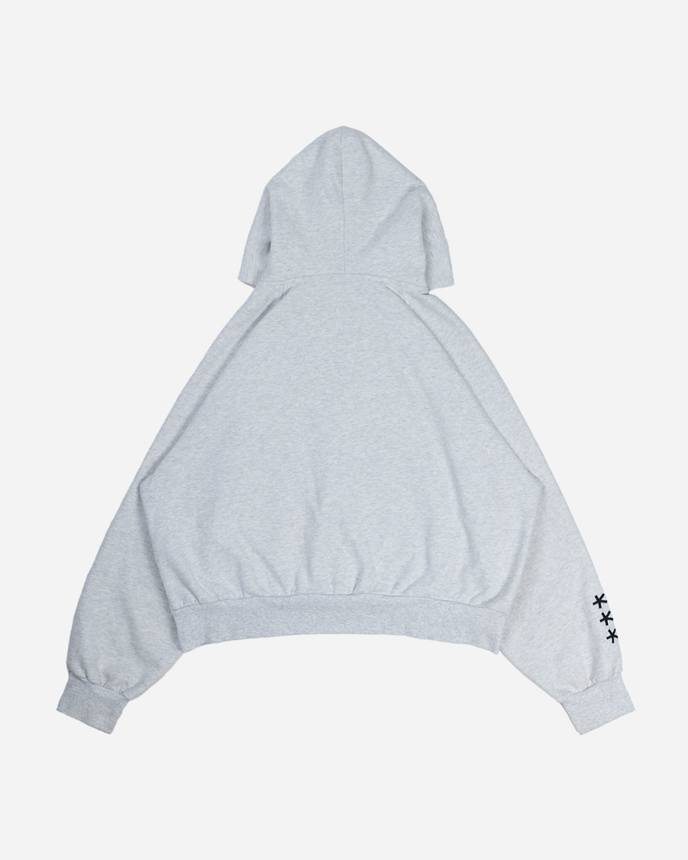 GREY ZIPPER HOODIE