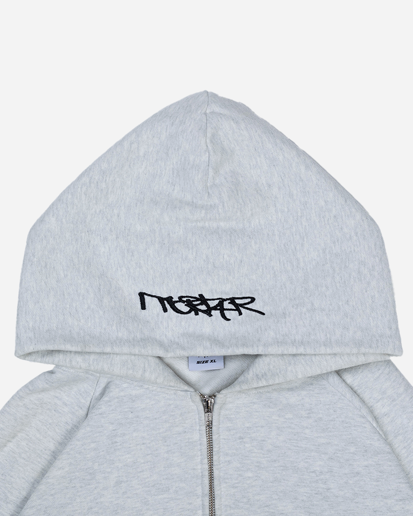 GREY ZIPPER HOODIE