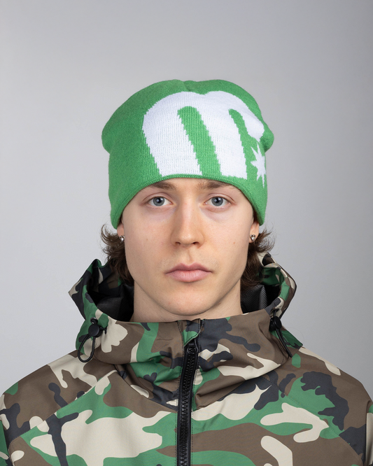 M STAR BEANIE GREEN