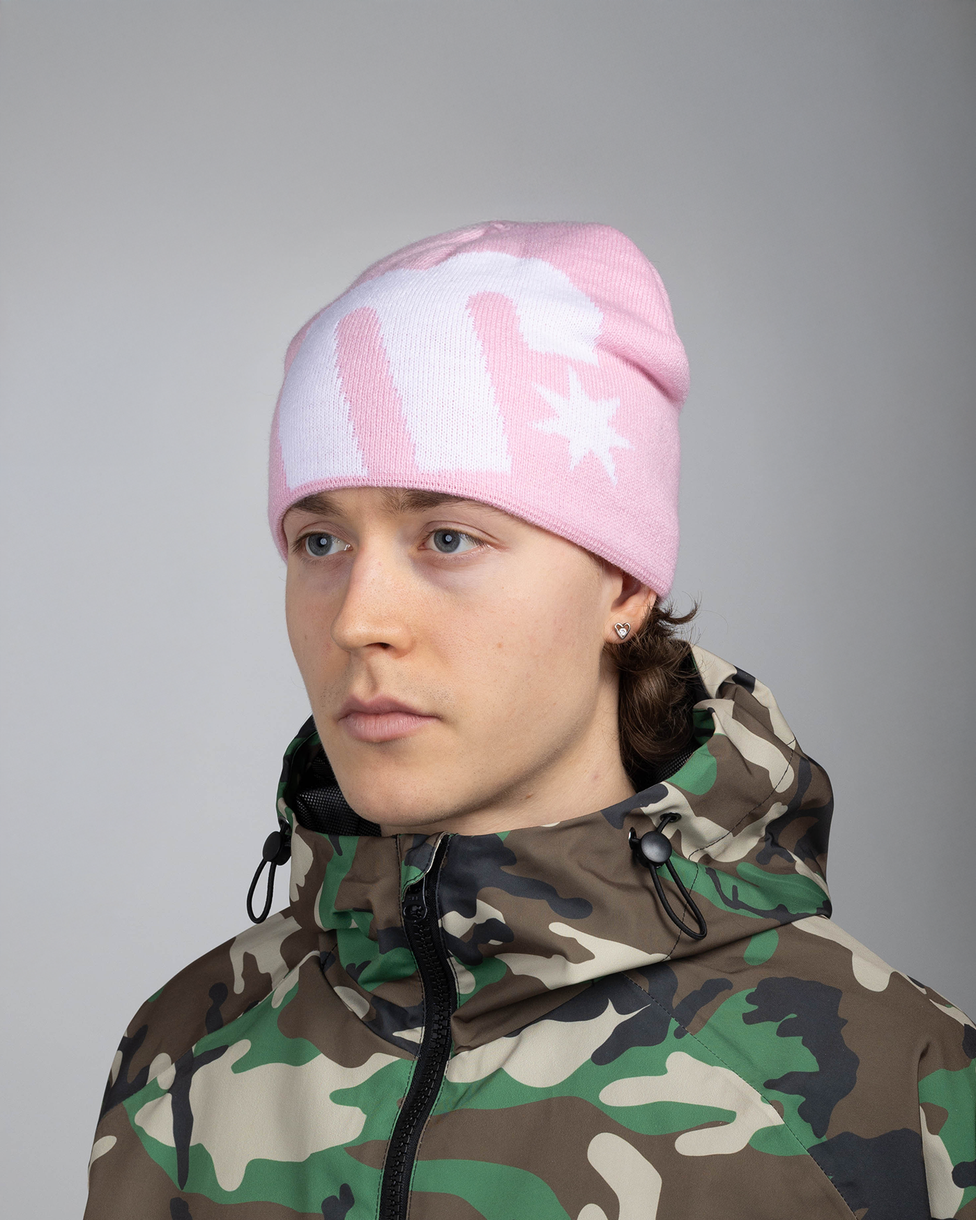 M STAR BEANIE PINK