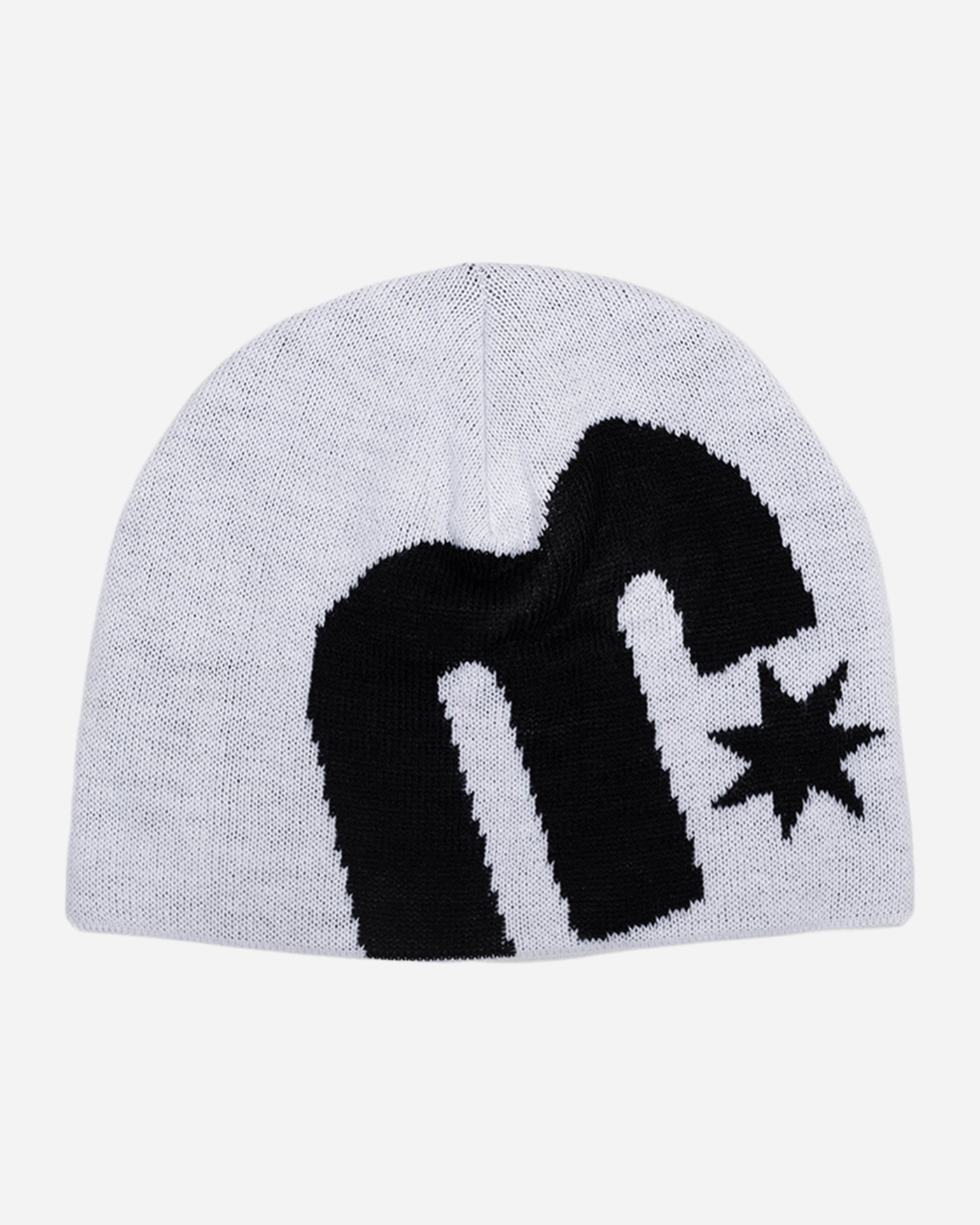M STAR BEANIE WHITE