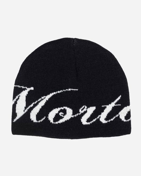 SCRIPT BEANIE BLACK