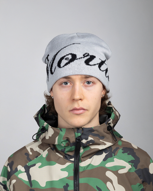 SCRIPT BEANIE GREY