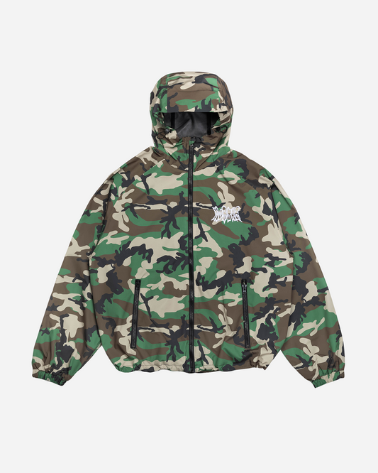 Camo snow jacket front view