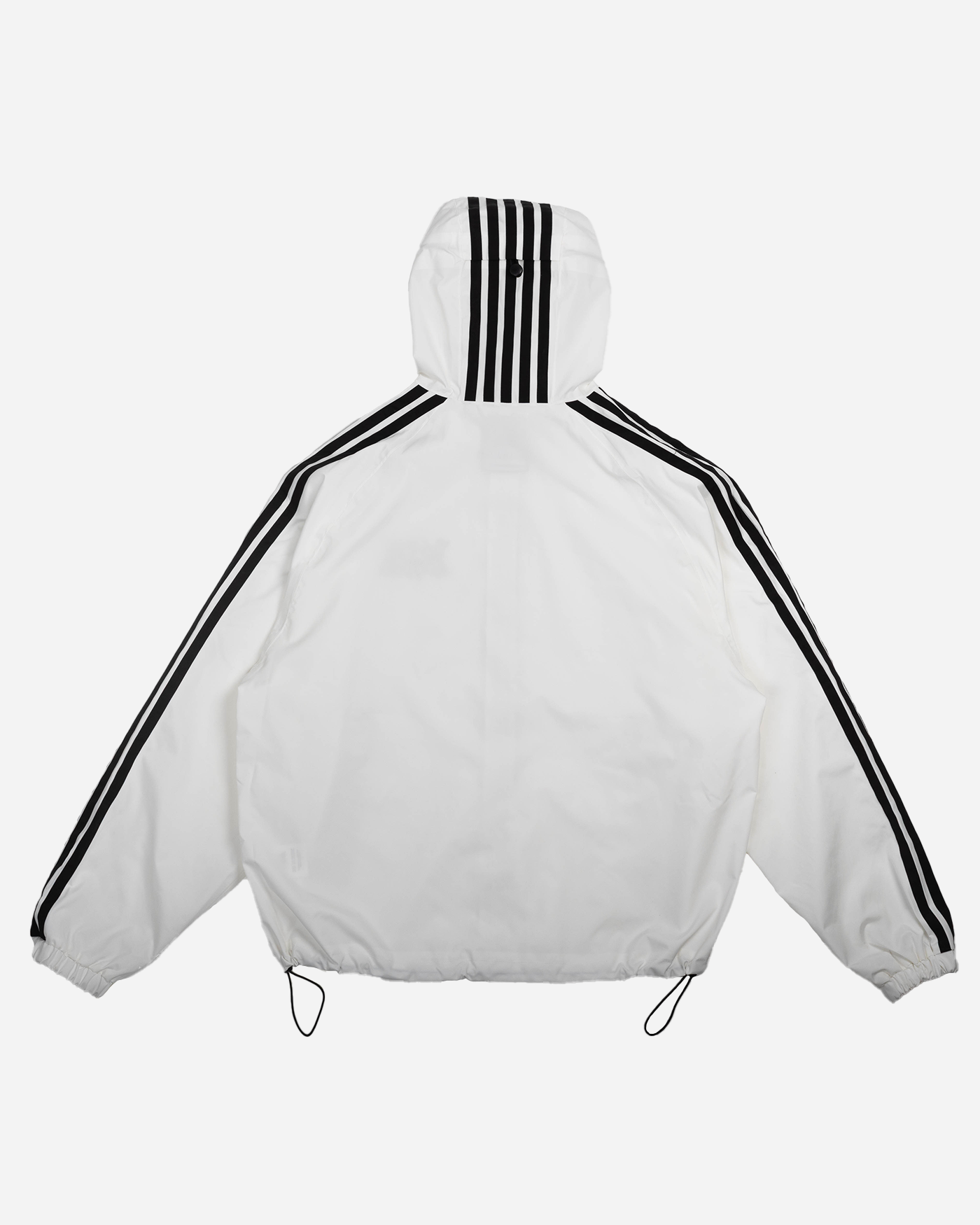 White stripe snow jacket back view