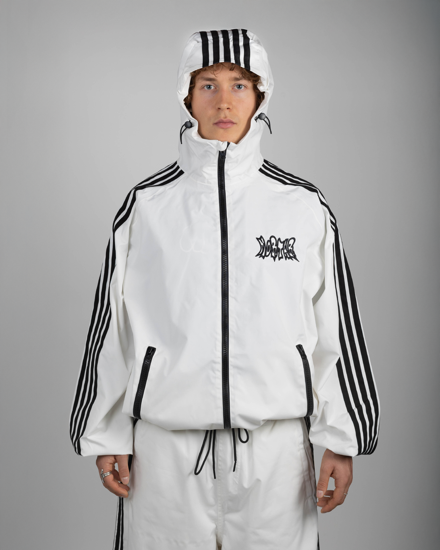 STRIPE SNOW JACKET WHITE
