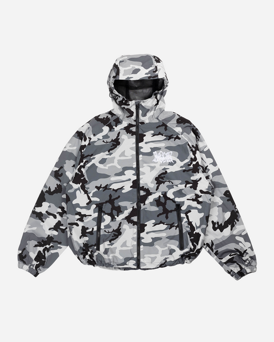 Winter camo snow jacket front view